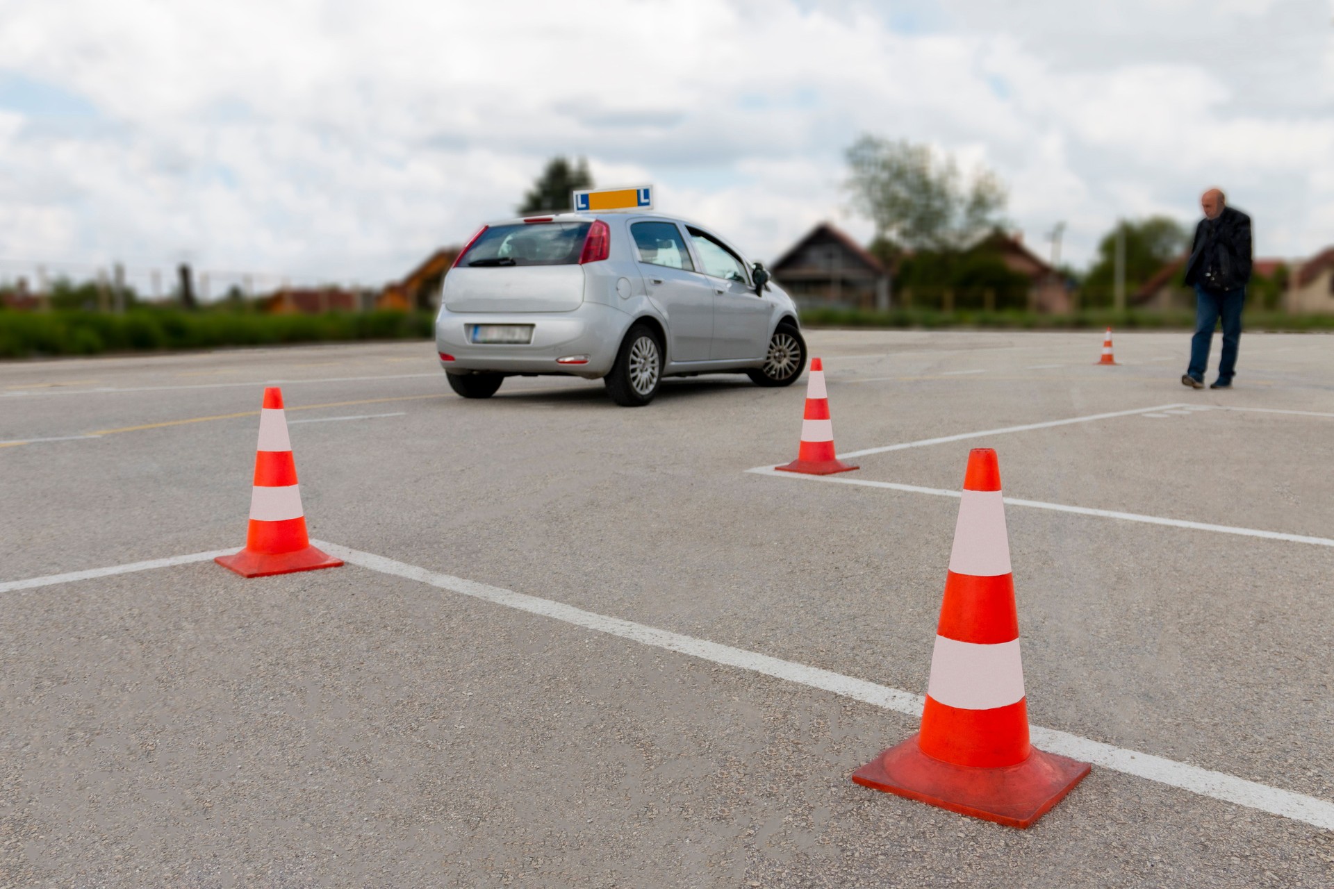 Driving Test. Training parking